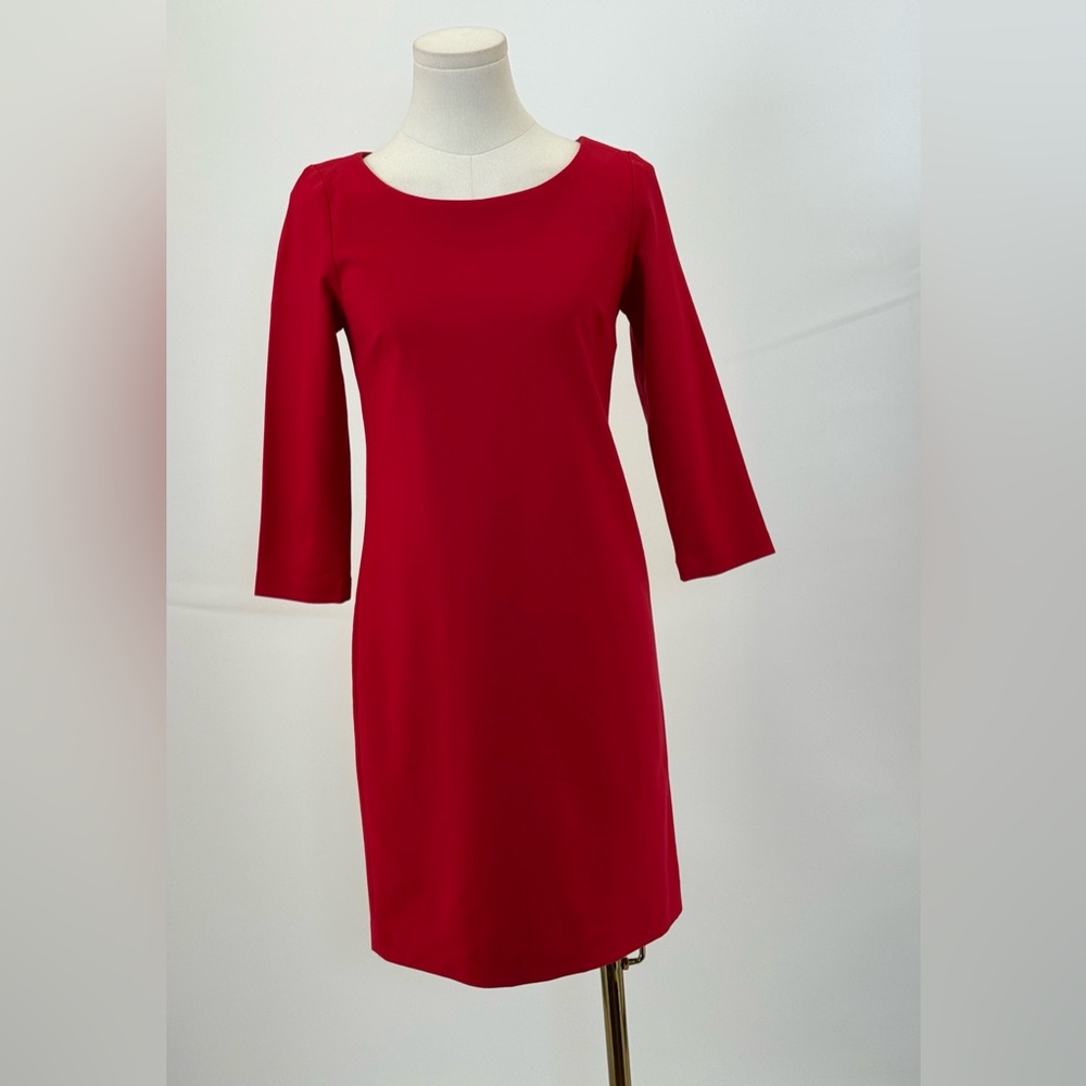 Banana Republic Red Knit Bodycon Knee Length Red Dress Size 0 Petite